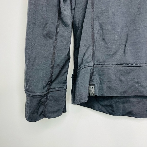 QÔR Gray Merino Blend Pullover Hoodie M - Picture 3 of 6